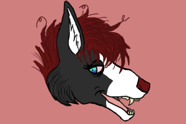 Messy headshot of my fursona, Ray-Ray