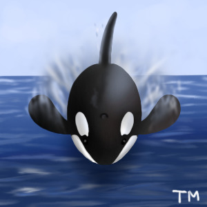 Jumping orca
