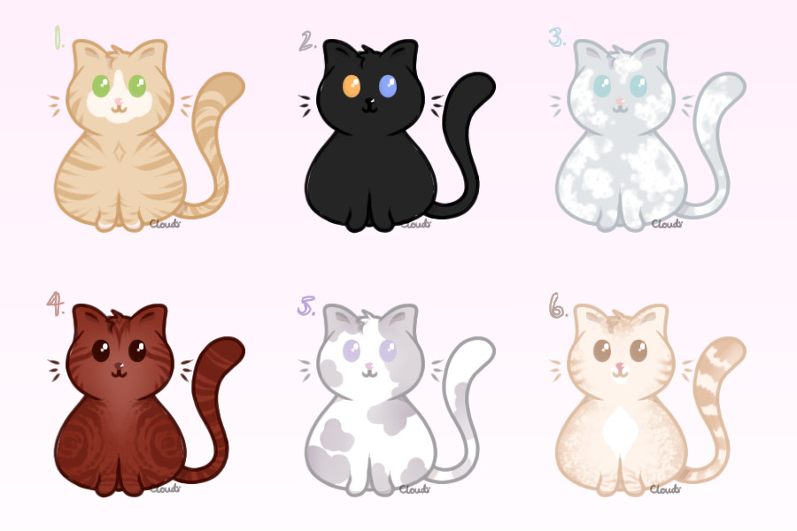 Semi-pastel kitties (Open 1/6)