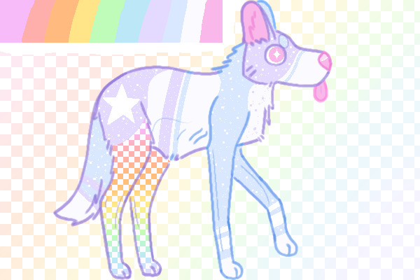 (Closed) Pastel Sparkles Maned Wolf