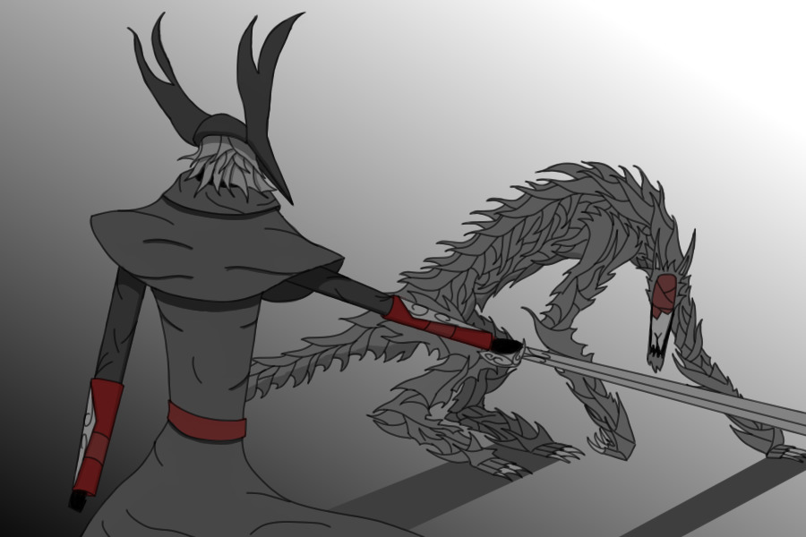Hunter and beast