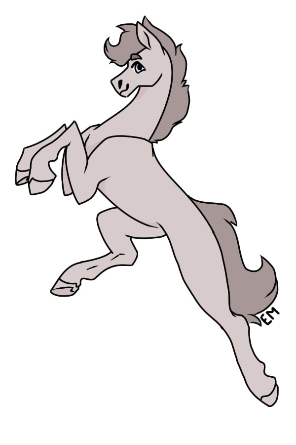 leaping horse editable <3