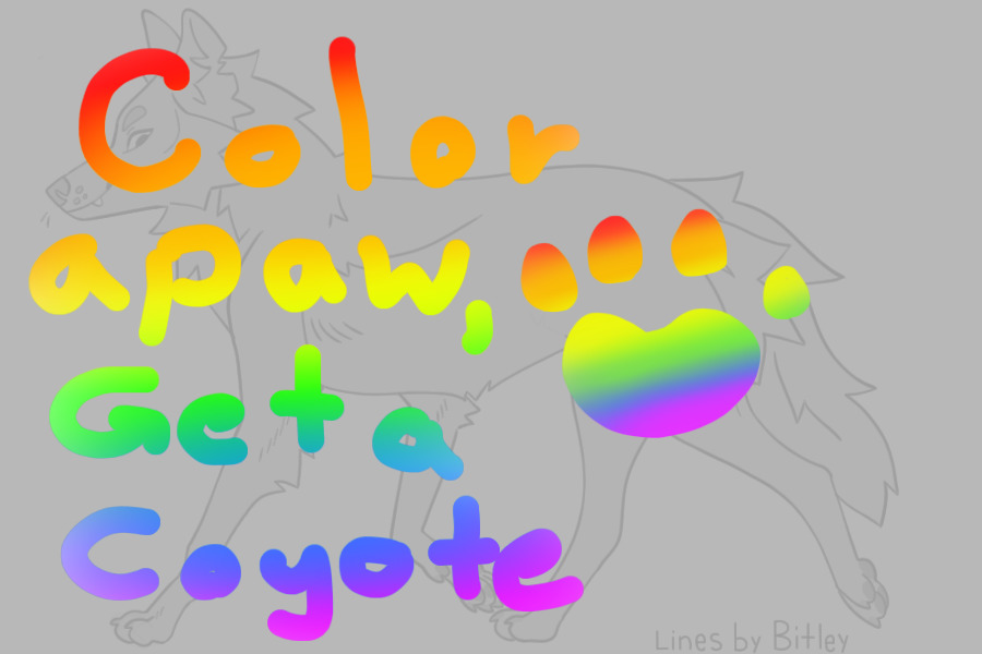 Color a Paw, Get a Coyote