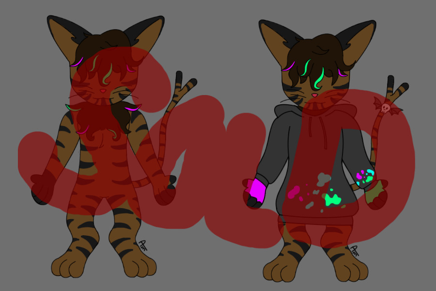 Anthro Cat Character - Auction