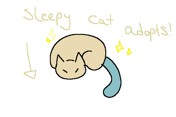 Off-oekaki Sleepy cat adopts! [3/8]