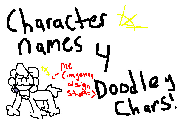 Character names 4 doodle characters (open)