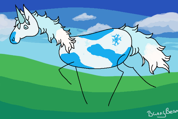 Snowy white potato horse for jack frost