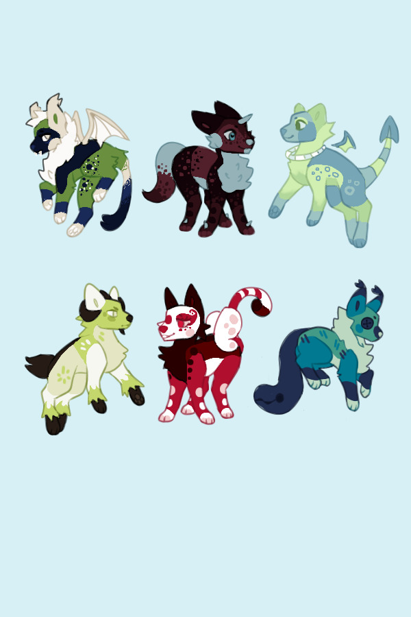 funky little wolf adopts (CLOSED)