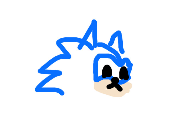 Sonic but I drew him fast