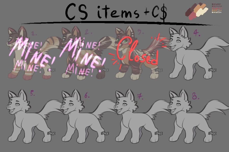 Free-Handed Adopts, WIP // CS Item, Pets or C$ (OPEN)