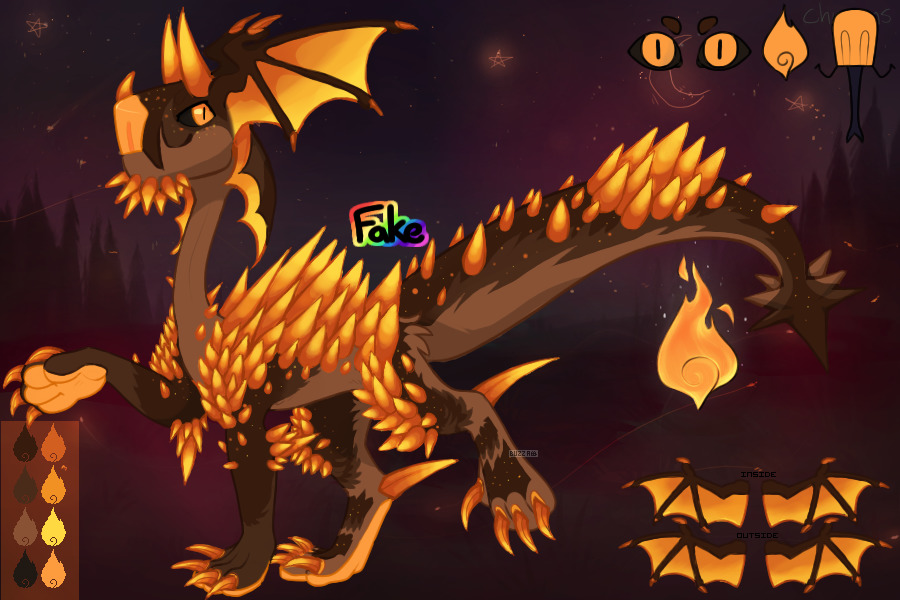 chicoons artist entry 2 - spiky lava dragon