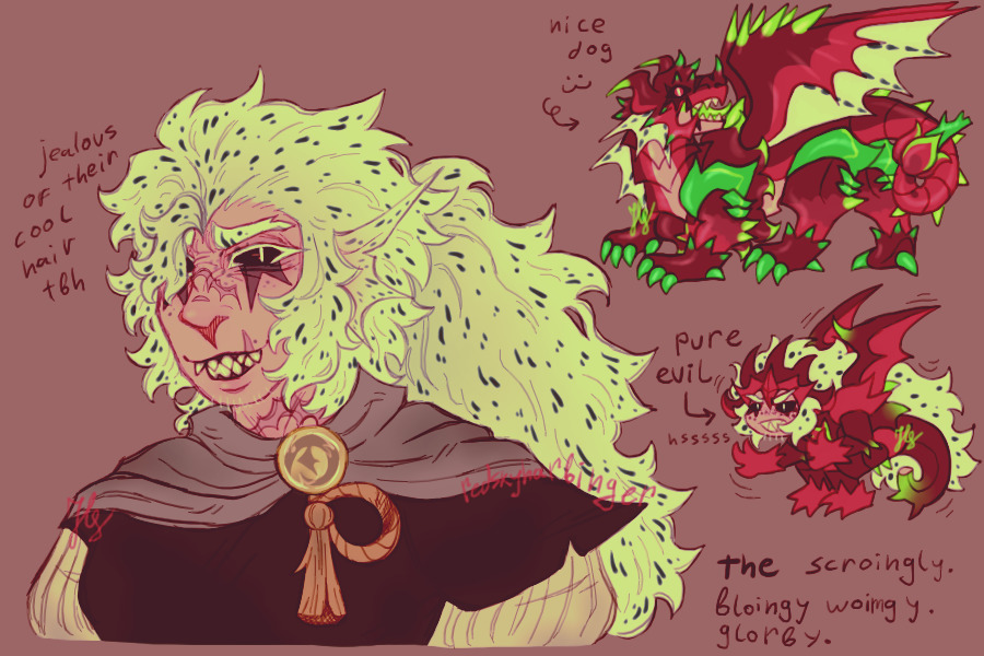 the legendary greenish red dragon or sumn idk lol