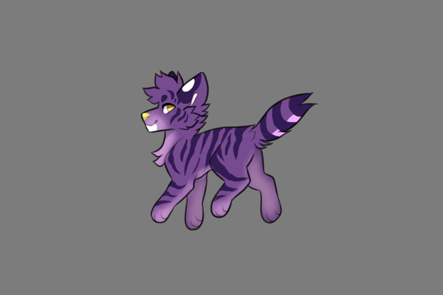 tiger but dog but purple but an adopt
