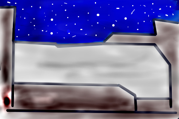 cave with night sky