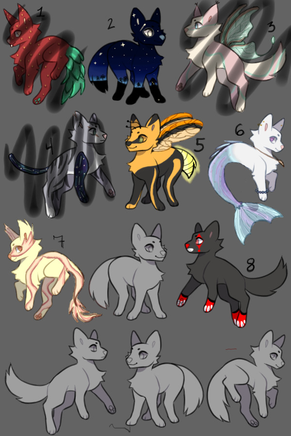 Some adopts! 15 c$ each or rares <3