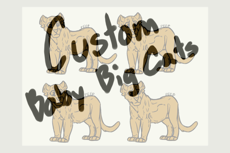 15$ Custom Baby Big Cats
