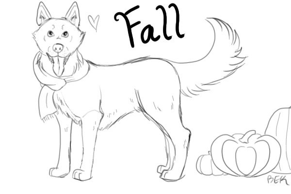 Fall pupper sketch