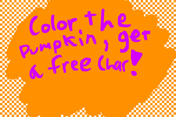 (check back later) Color the pumpkin, get a free character!