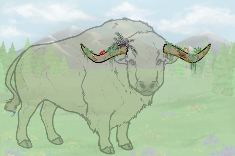 Lichen bison! Except is mostly moss