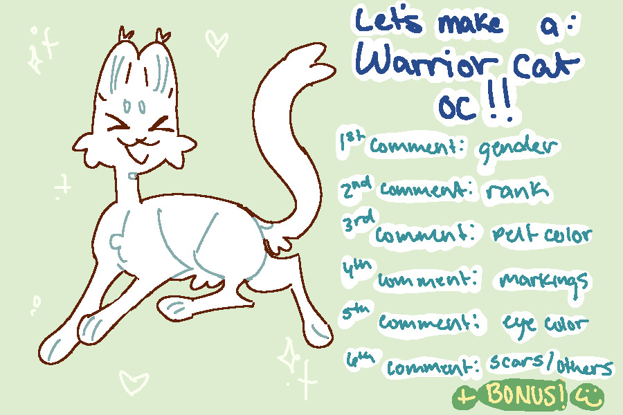 Let’s make a warrior cat oc!