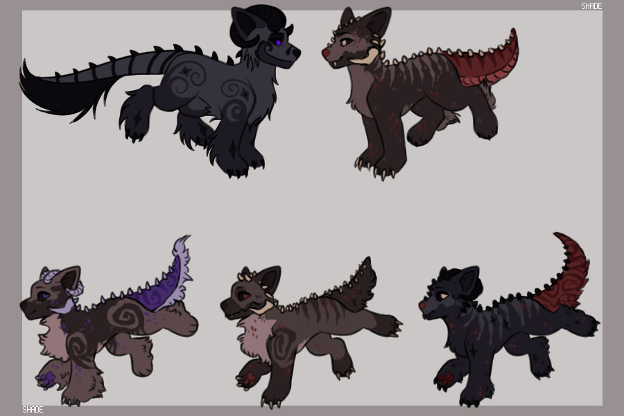 spooky spikey pups for remy!