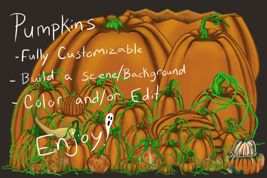 30+ Pumpkins & More | Fully Customizable