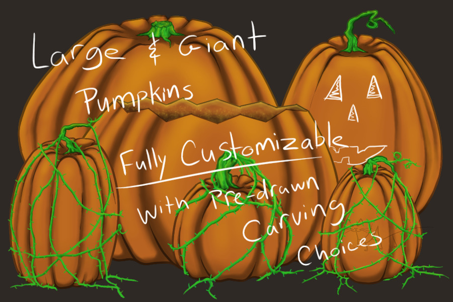 Large & Giant Pumpkins | Fully Customizable | Build A Scene