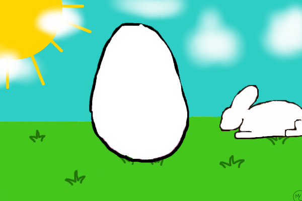 Giant Egg, Tiny Bunny Editable