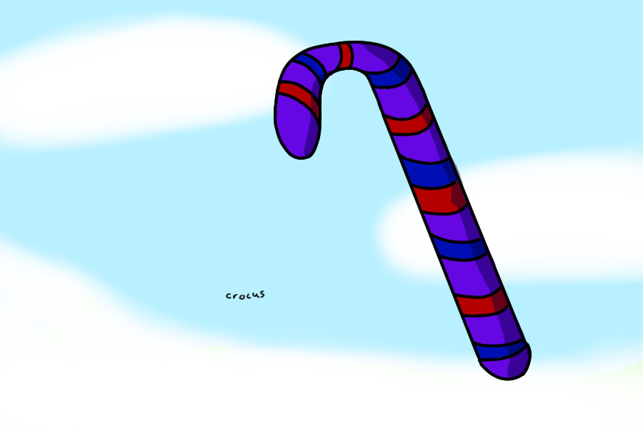 Colored In Candy Cane