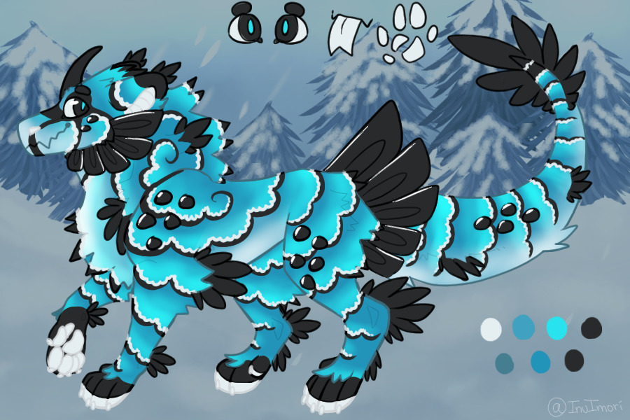 Plate Dragon #273 - winter bluejay