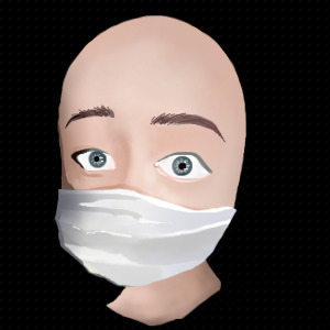 realistic bald head