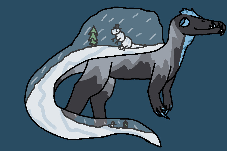 dino-december: snowglobe spinosaurus