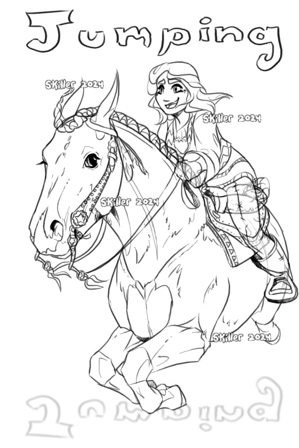 Jumping Horse and Rider