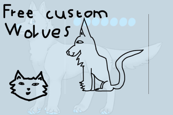 free custom wolf adopts-open!
