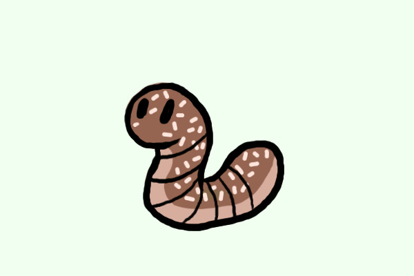 salted pretzel - gummy worm :3