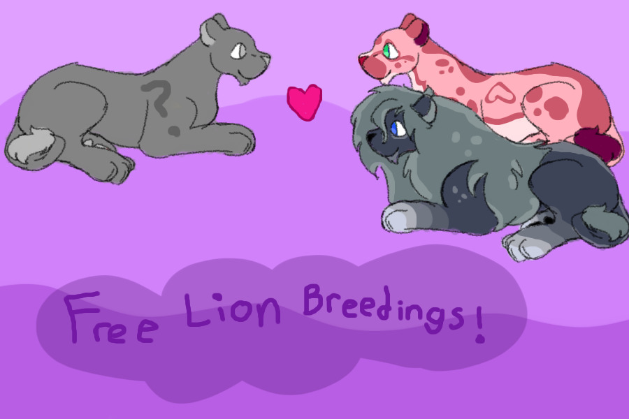 Free Lion breedings! {OPEN} [Stonemane/Angel x YOUR OC!]