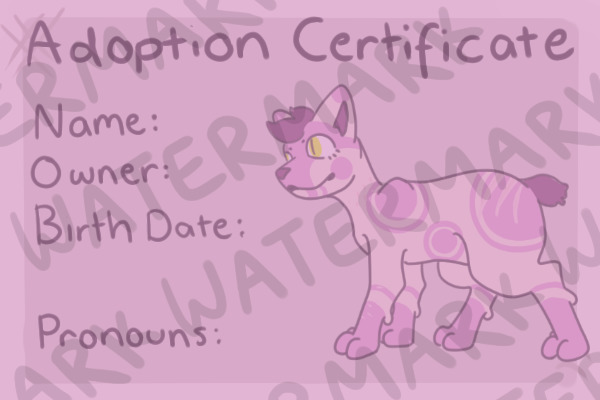 Free Adopt! Give them a backstory!