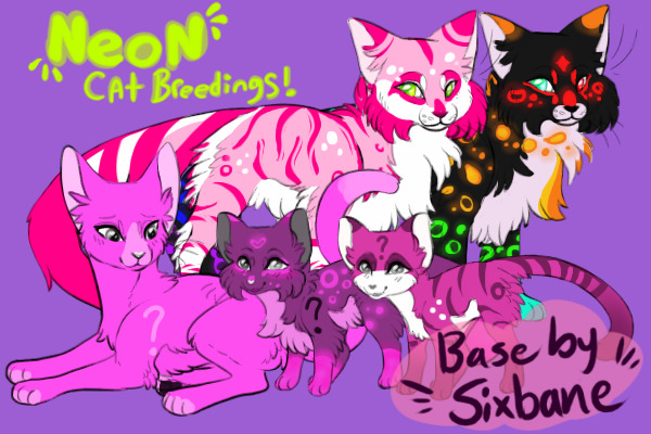 FREE Neon Character Breedings! {OPEN} [Paxel/Dove x YOUR OC]