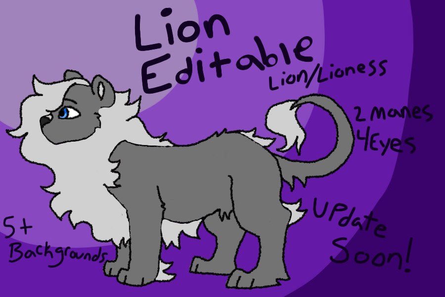 Lion/Lioness Editable