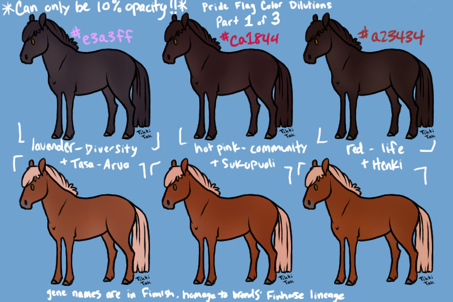 Range Trotter Pride Flag Dilutions