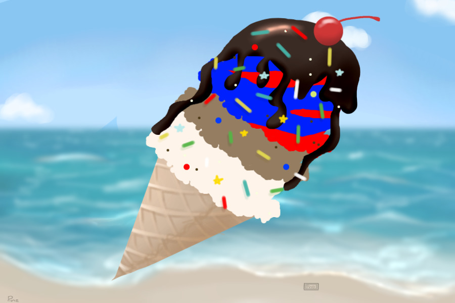 Colored In Ice Cream Cone
