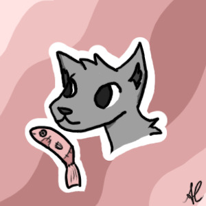 salmon kitty editable!