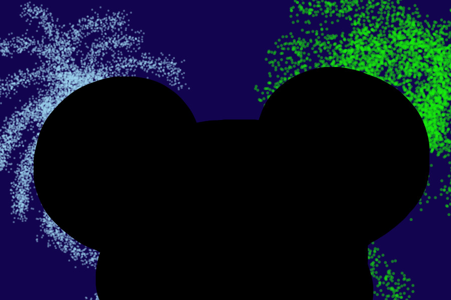Micky Mouse Ears With Fireworks