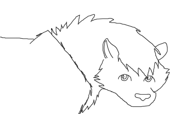 cheetah big cat thingy line art