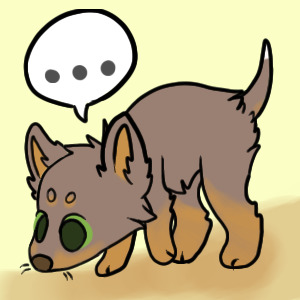 Solomon (sniffing around base)