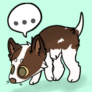 Pine (sniffing around base)