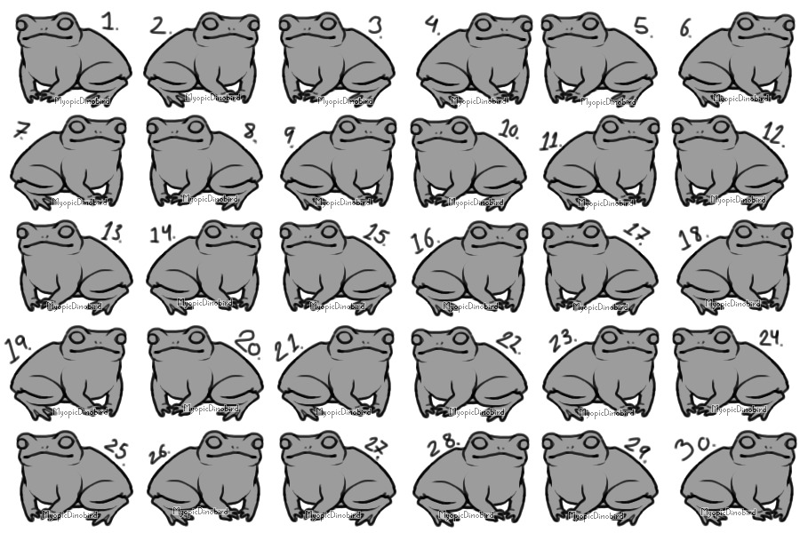 30 Frogs editable!