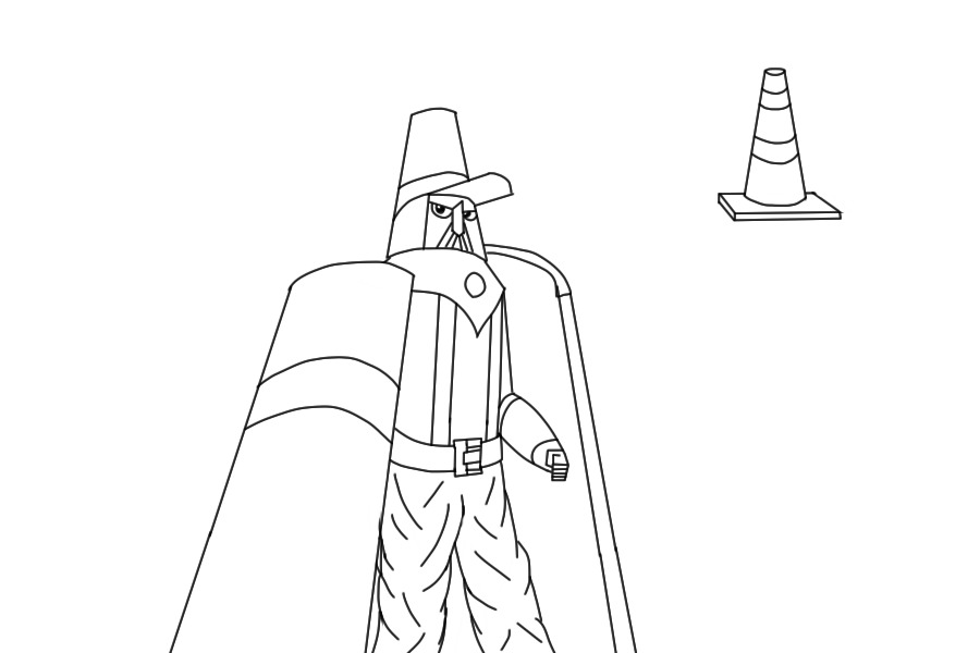 traffic cone guy