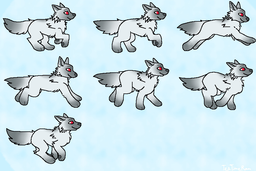 Dog Running Animation Frames