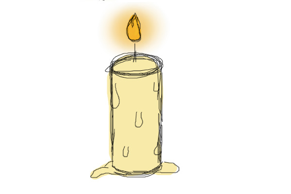 Quick sketch of a candle